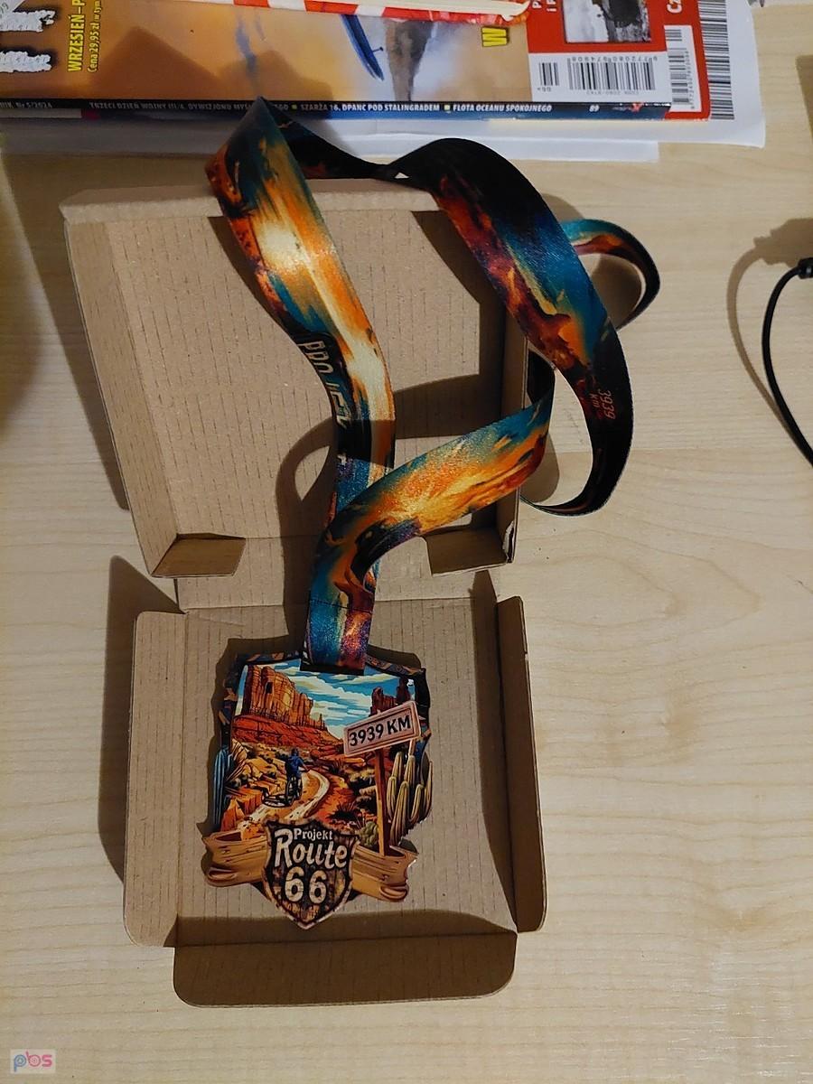 Medal pamiątkowy za "korespondencyjne" pokonanie Route 66