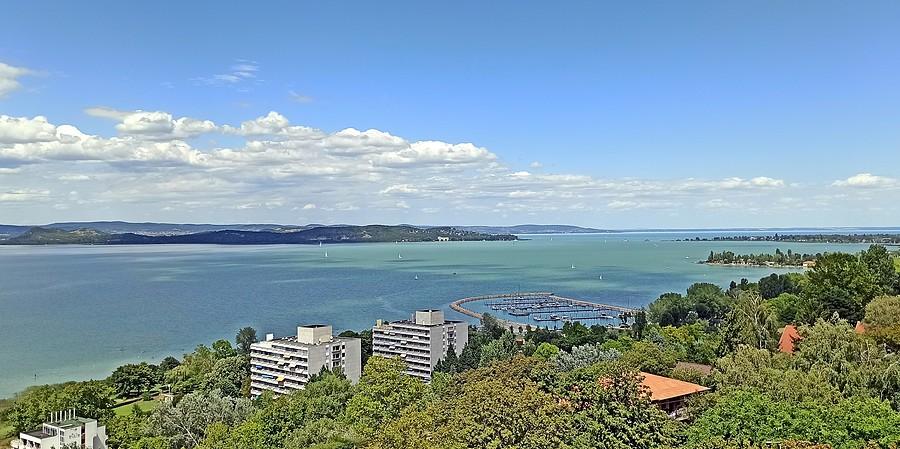 Widok na Balaton i półwysep Tihany