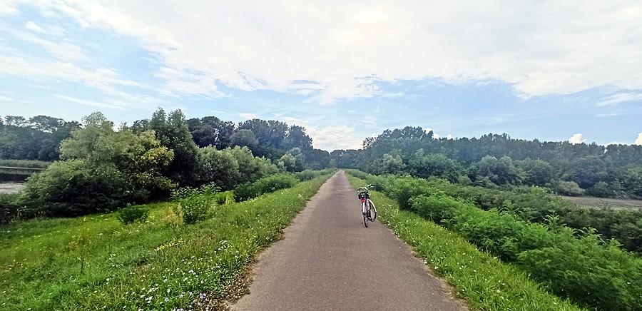 Fragment trasy EuroVelo 11 (z Norwegii do Grecji). Tutaj wzdłuż Cisy na Węgrzech