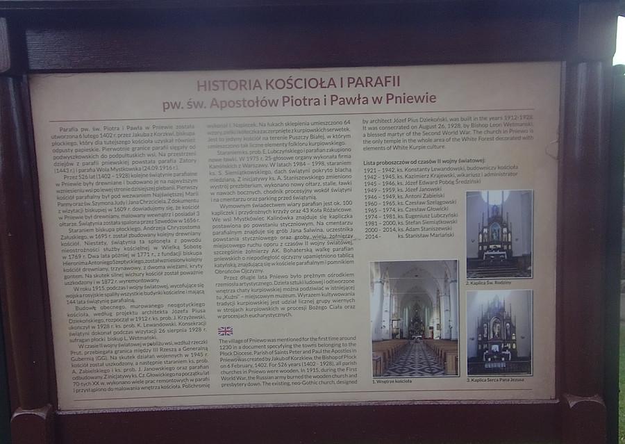 Historia parafii w Pniewie