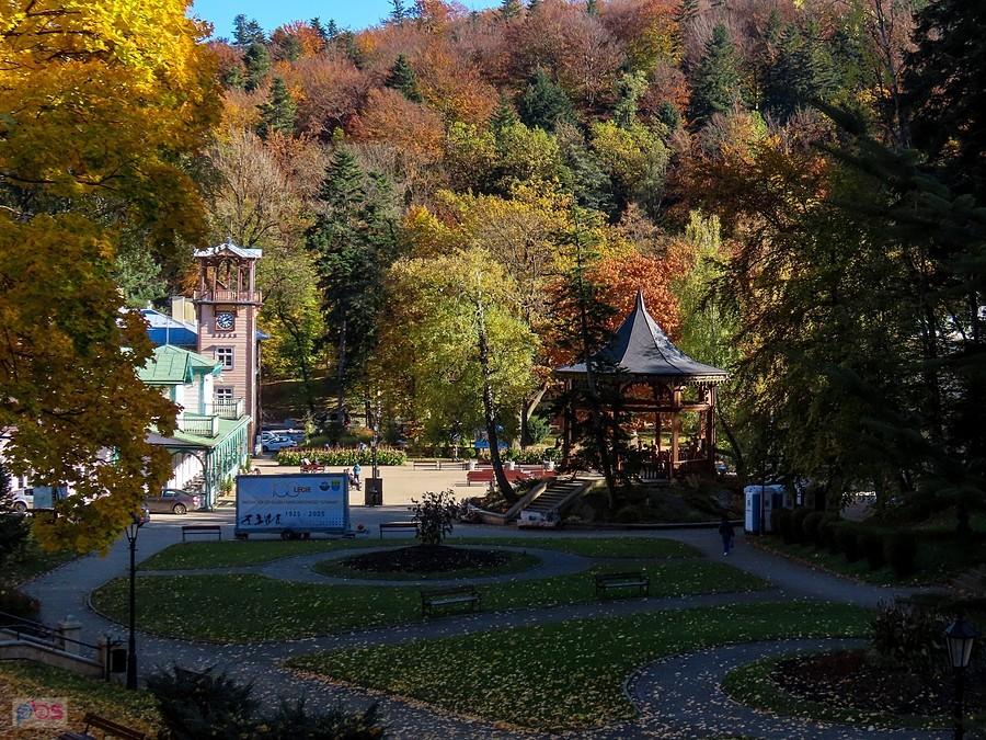 Iwonicz-Zdrój - widok z parku uzdrowiskowego