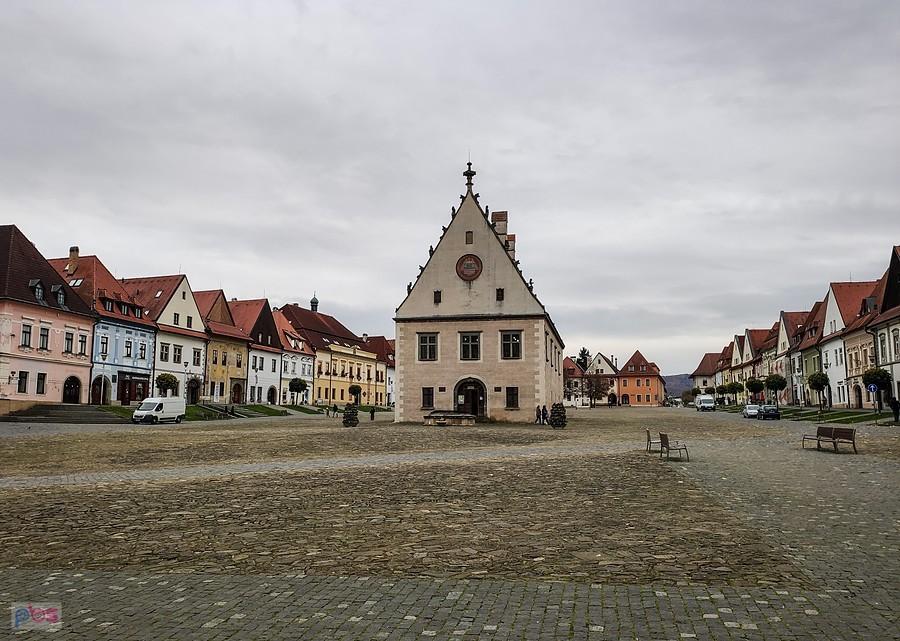 Bardejów - widok na ratusz od strony płn.