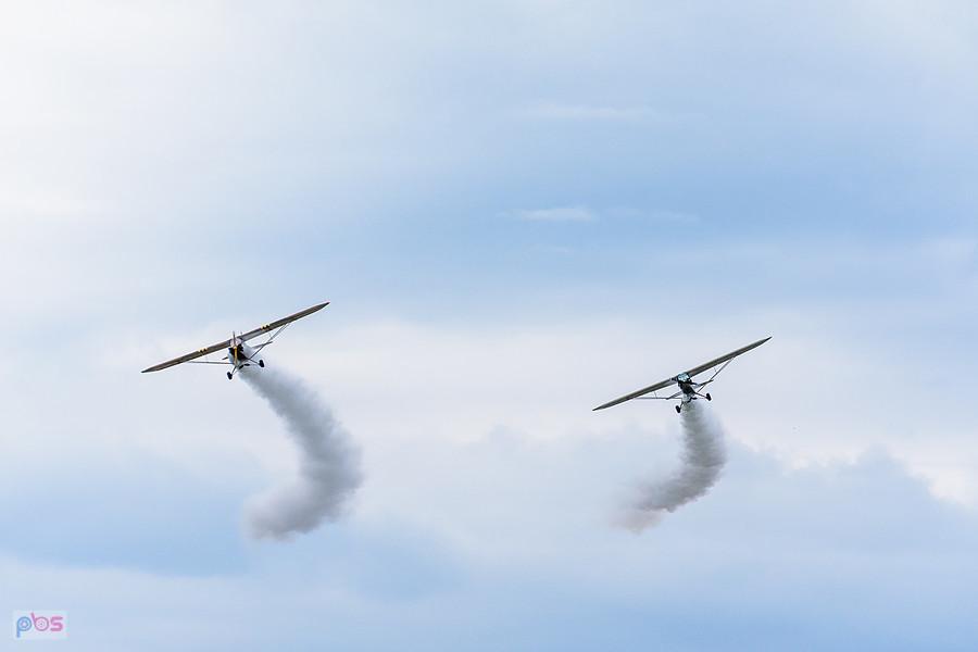Piper L-4J Cub #SP-SMLP oraz Piper J-3C-65 Cub #SP-SAFY - trening przed AirShow Rudniki