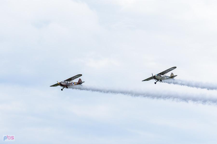 Piper L-4J Cub #SP-SMLP oraz Piper J-3C-65 Cub #SP-SAFY - trening przed AirShow Rudniki