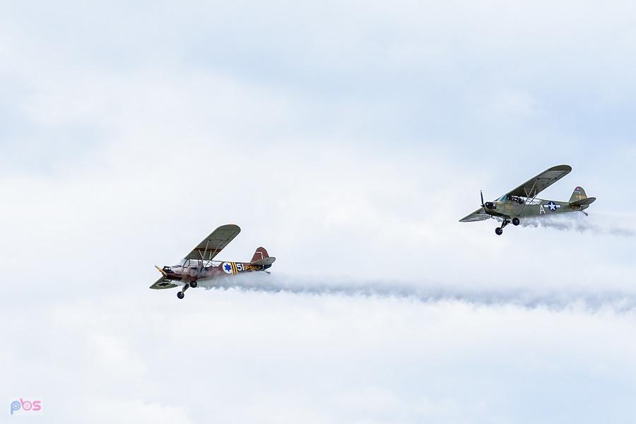 Piper L-4J Cub #SP-SMLP oraz Piper J-3C-65 Cub #SP-SAFY - trening przed AirShow Rudniki
