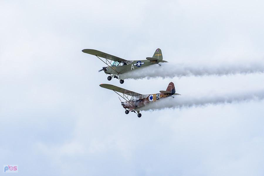 Piper L-4J Cub #SP-SMLP oraz Piper J-3C-65 Cub #SP-SAFY - trening przed AirShow Rudniki