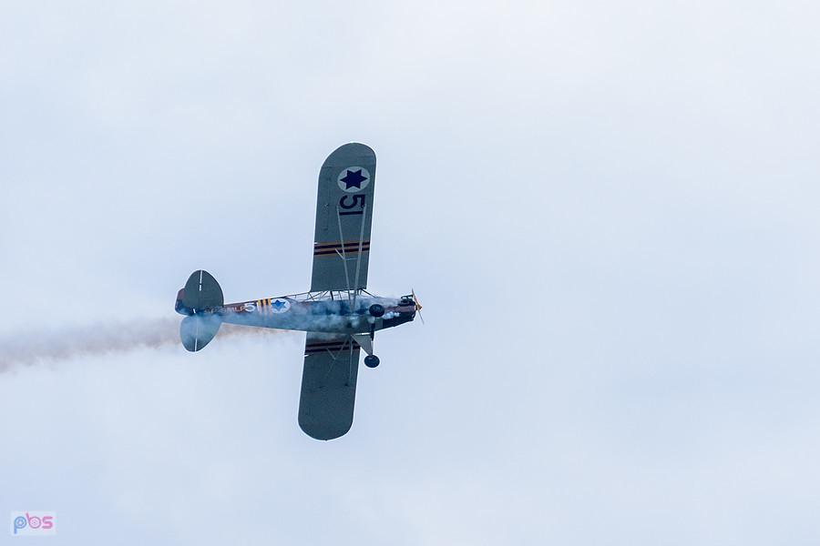 Piper L-4J Cub #SP-SMLP z roku 1944 - trening przed AirShow Rudniki, pilot Szymon Tomaszewski