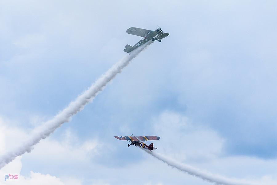 Piper L-4J Cub #SP-SMLP oraz Piper J-3C-65 Cub #SP-SAFY - trening przed AirShow Rudniki