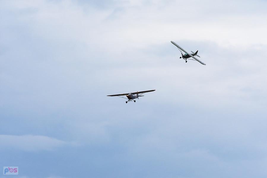 Piper L-4J Cub #SP-SMLP oraz Piper J-3C-65 Cub #SP-SAFY - trening przed AirShow Rudniki