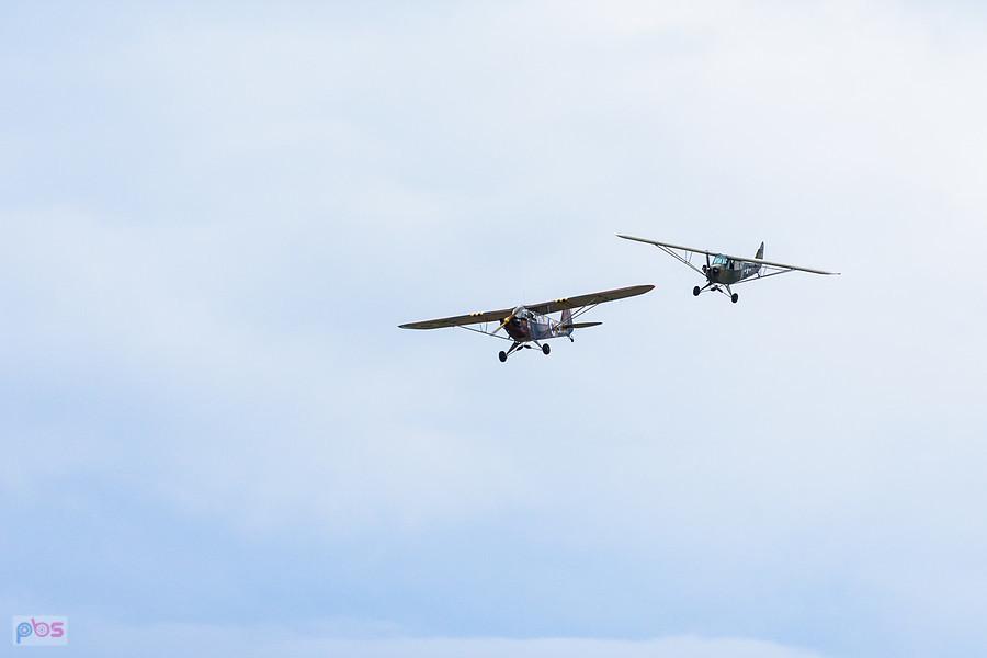 Piper L-4J Cub #SP-SMLP oraz Piper J-3C-65 Cub #SP-SAFY - trening przed AirShow Rudniki