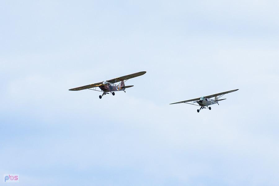 Piper L-4J Cub #SP-SMLP oraz Piper J-3C-65 Cub #SP-SAFY - trening przed AirShow Rudniki