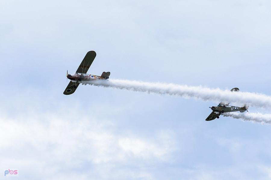 Piper L-4J Cub #SP-SMLP oraz Piper J-3C-65 Cub #SP-SAFY - trening przed AirShow Rudniki