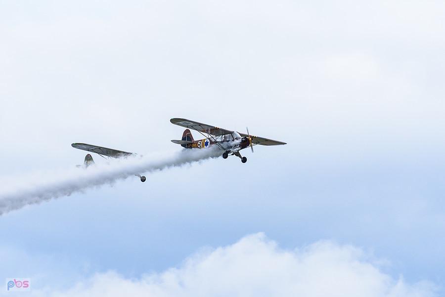 Piper L-4J Cub #SP-SMLP oraz Piper J-3C-65 Cub #SP-SAFY - trening przed AirShow Rudniki