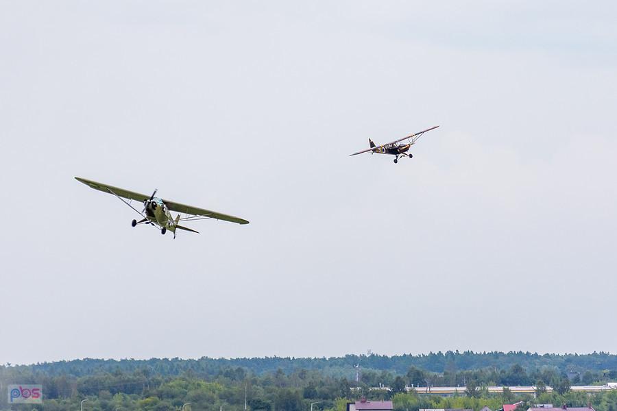 Piper L-4J Cub #SP-SMLP oraz Piper J-3C-65 Cub #SP-SAFY - trening przed AirShow Rudniki
