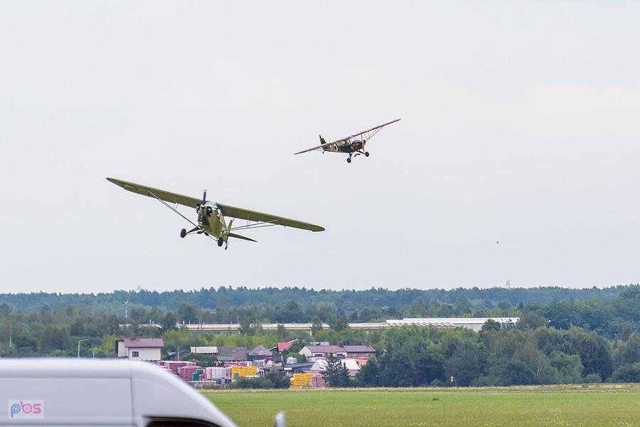 Piper L-4J Cub #SP-SMLP oraz Piper J-3C-65 Cub #SP-SAFY - trening przed AirShow Rudniki