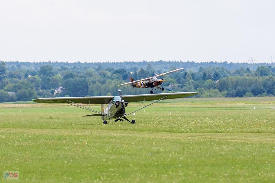 Piper L-4J Cub #SP-SMLP oraz Piper J-3C-65 Cub #SP-SAFY - trening przed AirShow Rudniki
