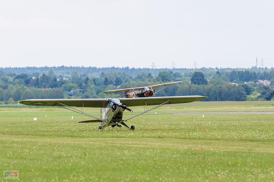 Piper L-4J Cub #SP-SMLP oraz Piper J-3C-65 Cub #SP-SAFY - trening przed AirShow Rudniki
