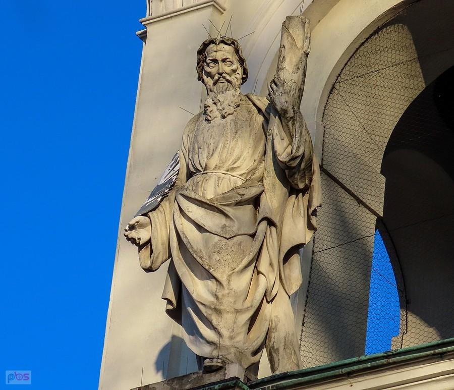Święty Andrzej z fasady kolegiaty wilanowskiej
