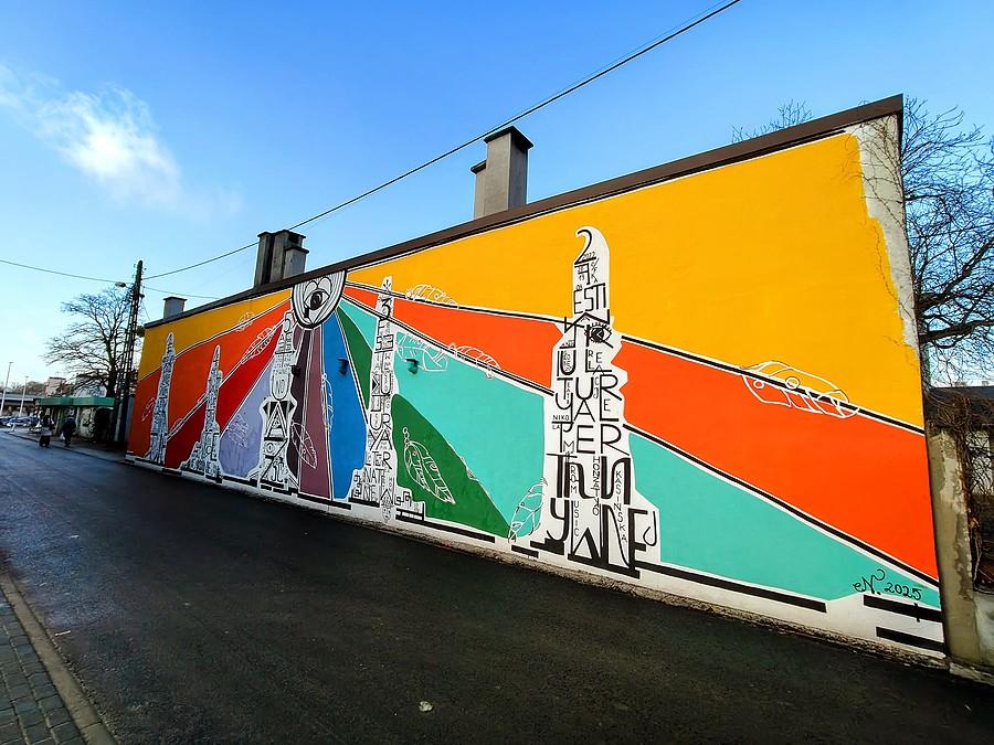 Mowy mural na Mielczarskiego.