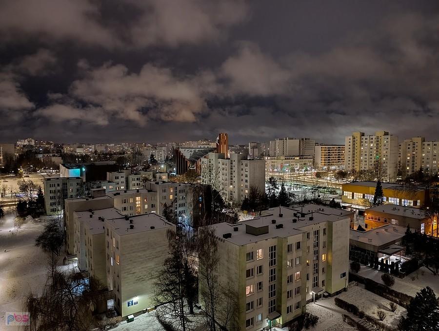 Nocny Ursynów, po pierwszym śniegu, później było gorzej