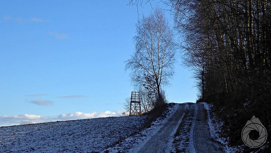 trochę zimowa górka gdzies na grzbiecie nad Krzywaczką