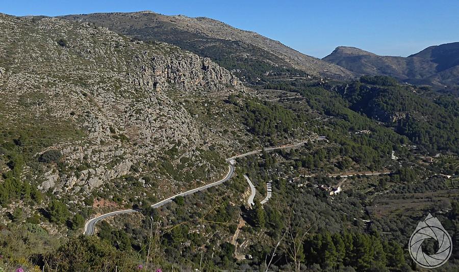 nitka podjazdu na Coll de Rates