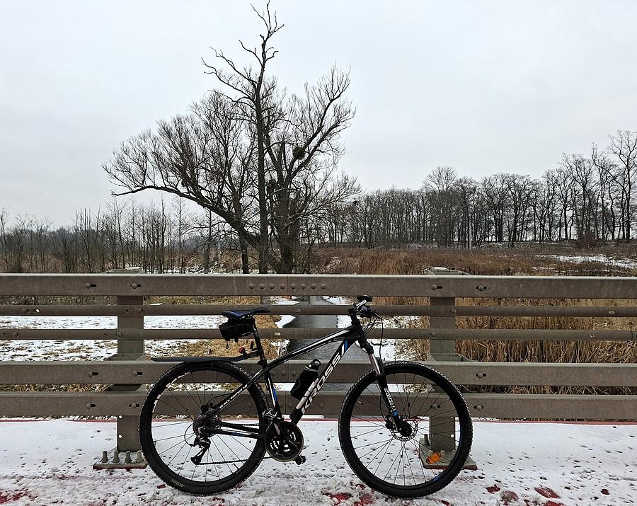 Wciąż zimowa rowerówka