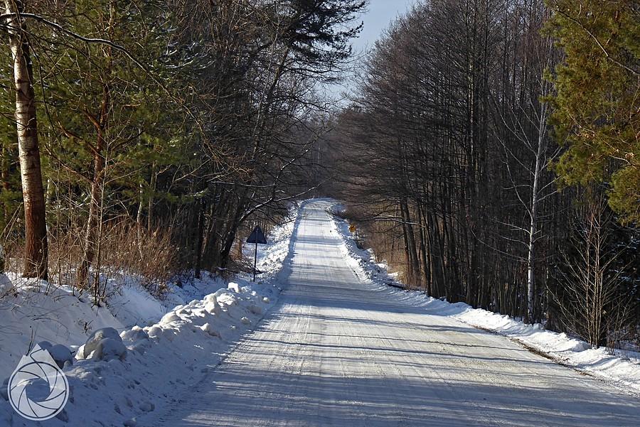 śniegowe drogi na Horyniec