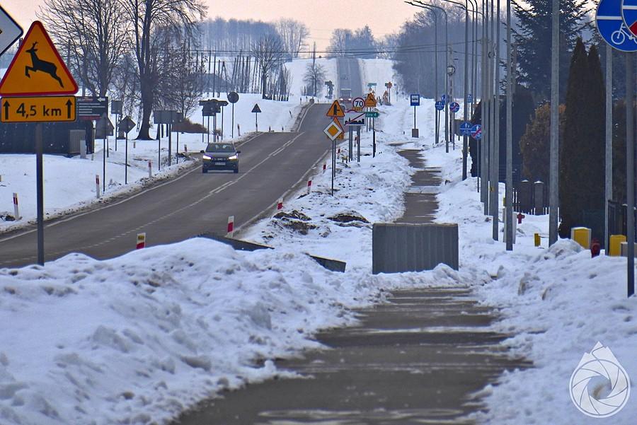 wyjazd częściowo odlodzoną ścieżką z Lubaczowa