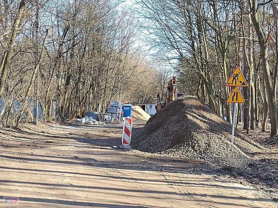 A tu na Kleeberga materiały do przebudowy ulicy Telefonicznej