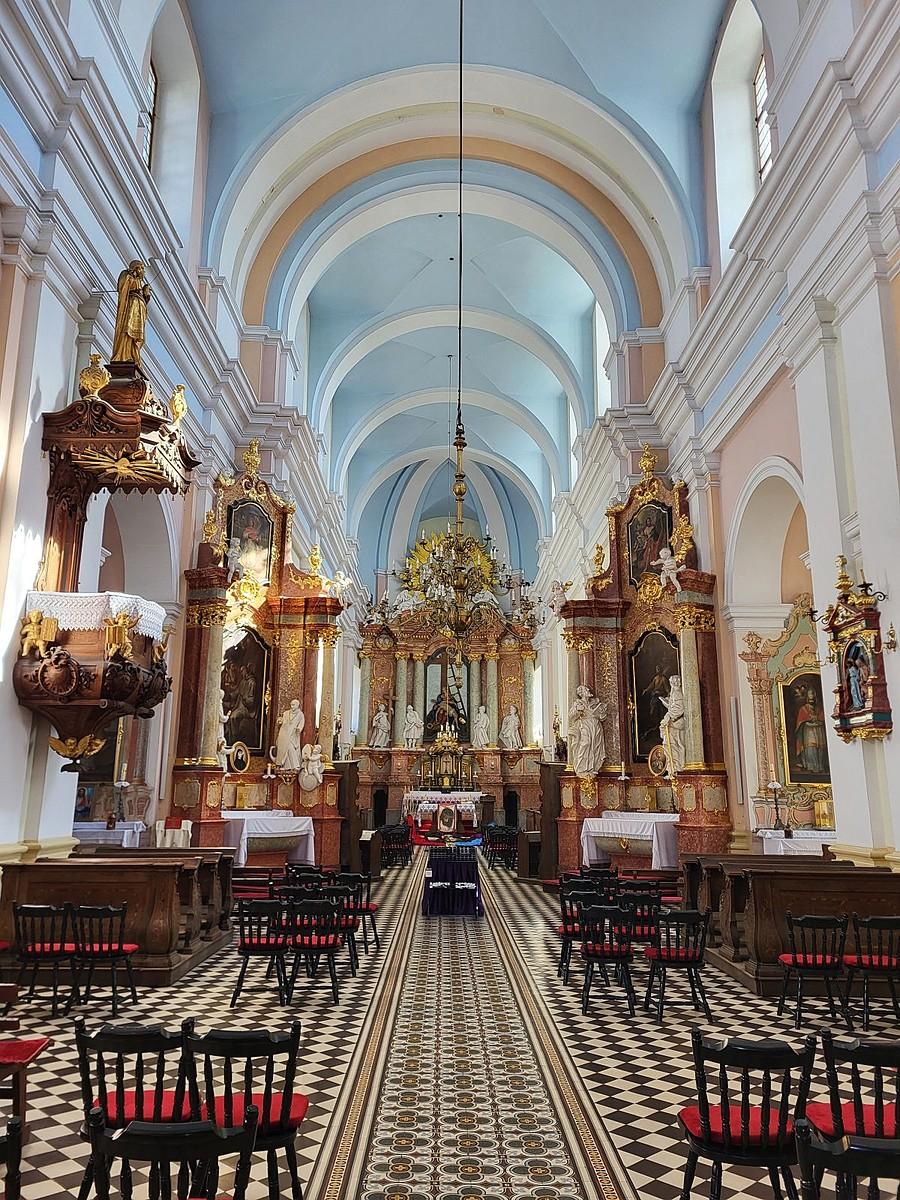 Wnętrze kościoła w Kartuzach