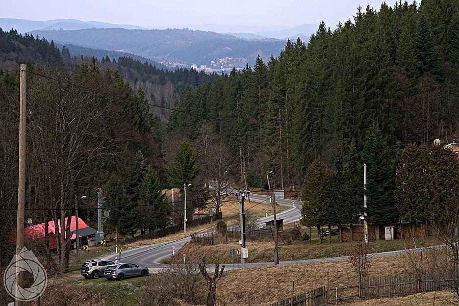 końcówka podjazdu nad Semtěš