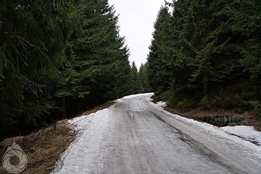 na 1100m droga robi się lodowa
