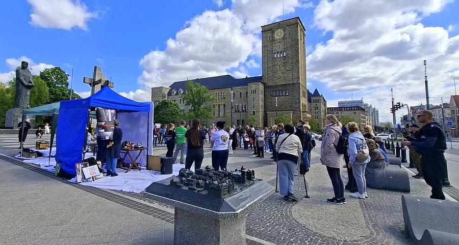 Manifestacja pod zamkiem