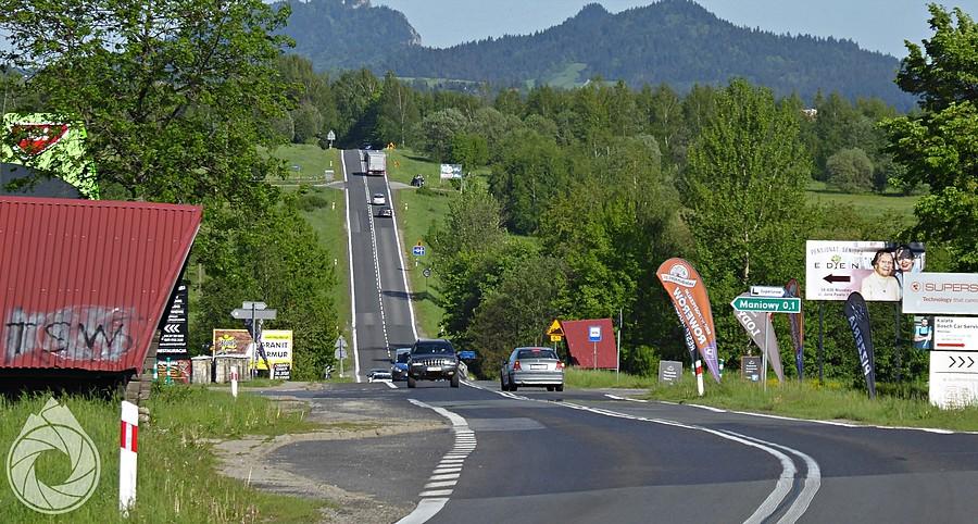 hopa w stronę Trzech Korón w zareklamowanych Maniowych