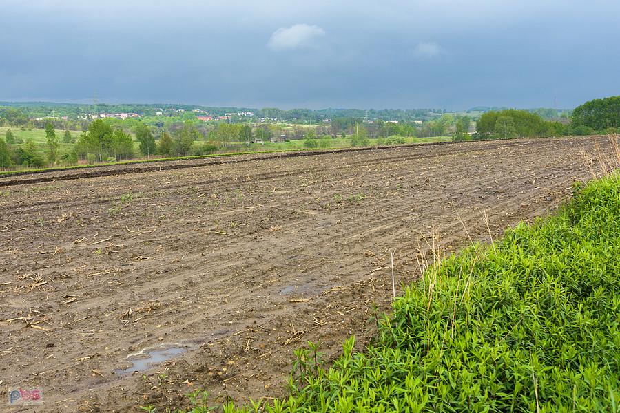 Piekary Śląskie - dzielnica Kamień i widok w kierunku Wojkowic, tam też płynie Brynica