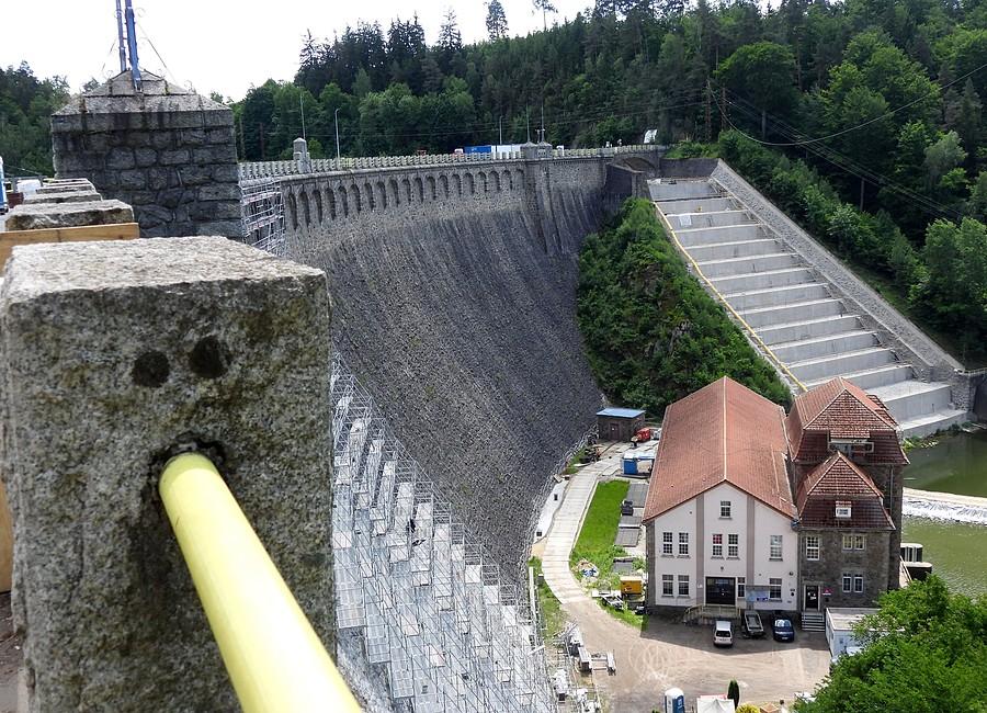 Remontowana zapora w Pilchowicach