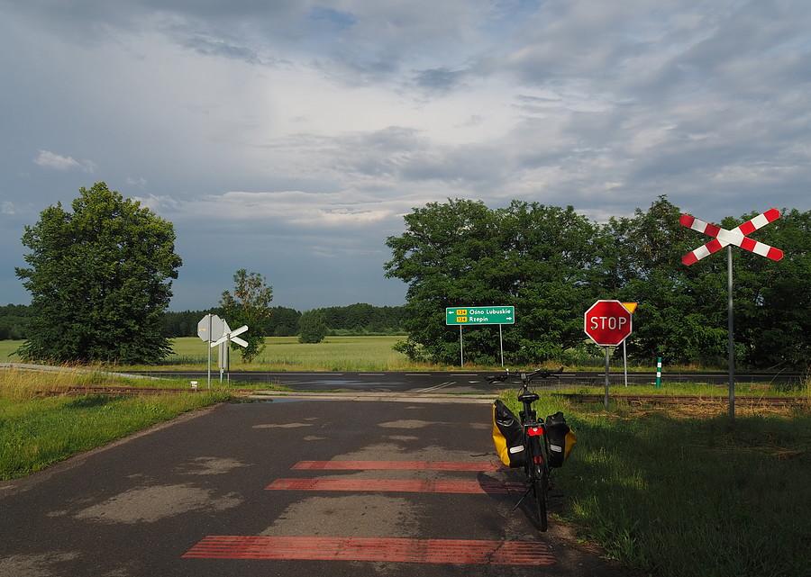 Za Lubiechnią Wielką, przy torach i drodze na Ośno Lubuskie