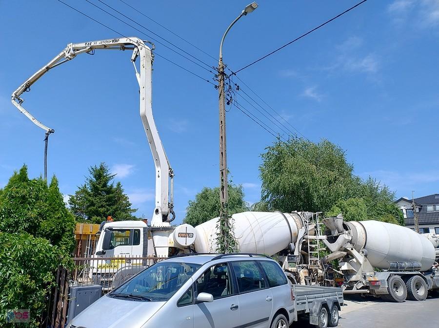 Wylewanie betonu na budowie domu