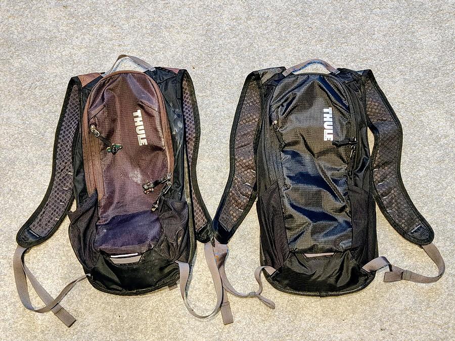Before - After plecaka Thule Uptake 4.