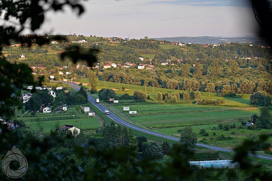 droga krajowa w Krajowicach, kajś tam Jasło widać