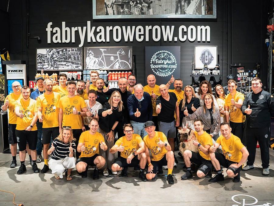 Ekipa Fabryki Rowerów z CEO Treka Johnem Burke.