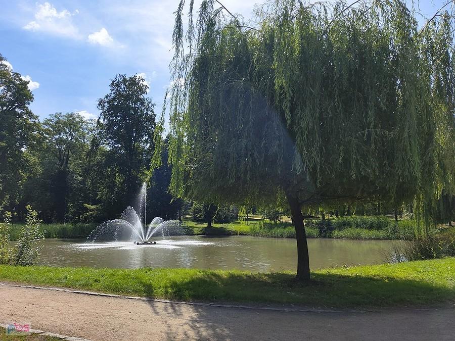 fontanna w parku w Koszęcinie