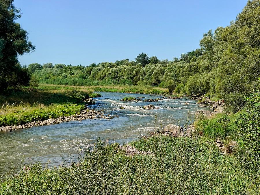 Dunajec w kierunku Nowego Targu.